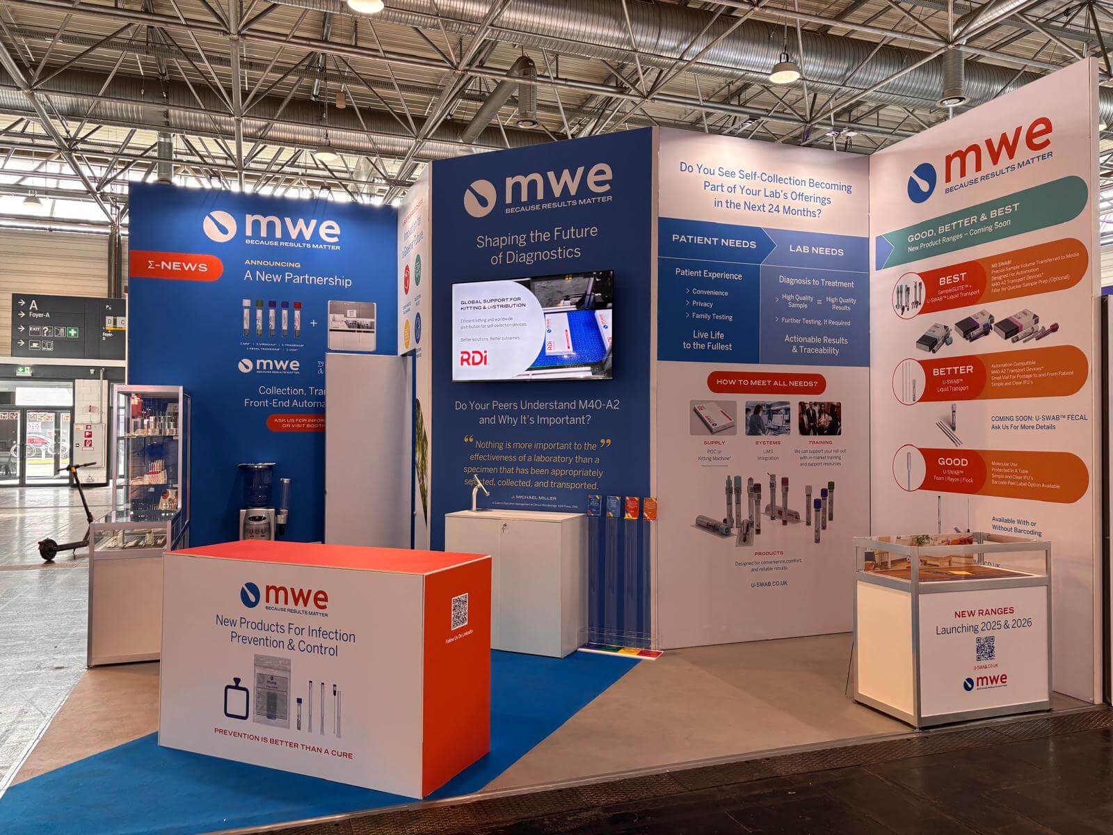 Standbouw voor MWE op ESCMID 2025, Wenen